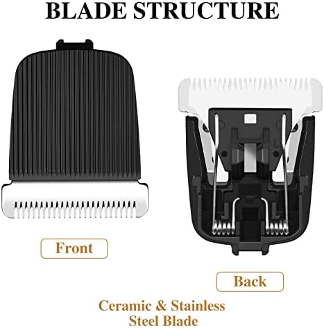 Close-up of hygienic ceramic blade head for electric trimmer