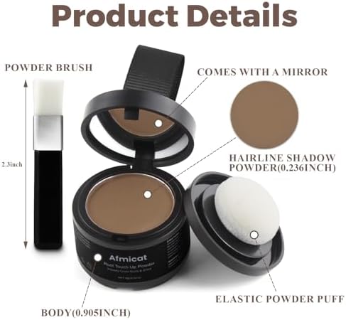 Travel friendly Afmicat root touch up powder bottle