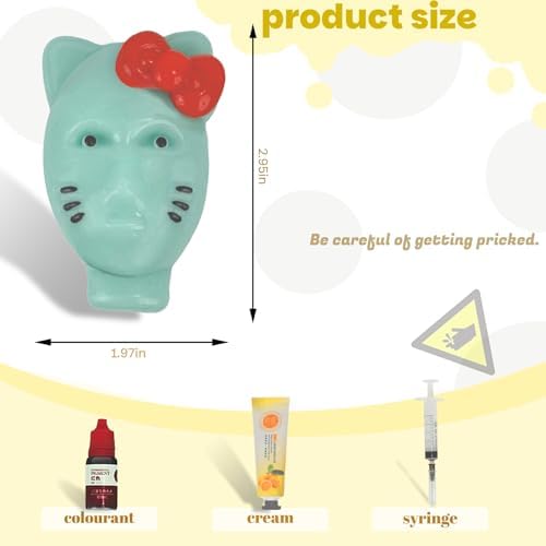 BaseBuy reusable squishy fidget toy with included refill syringe tool and pus lotion