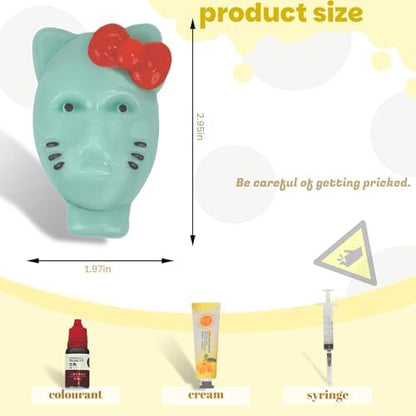 BaseBuy reusable squishy fidget toy with included refill syringe tool and pus lotion