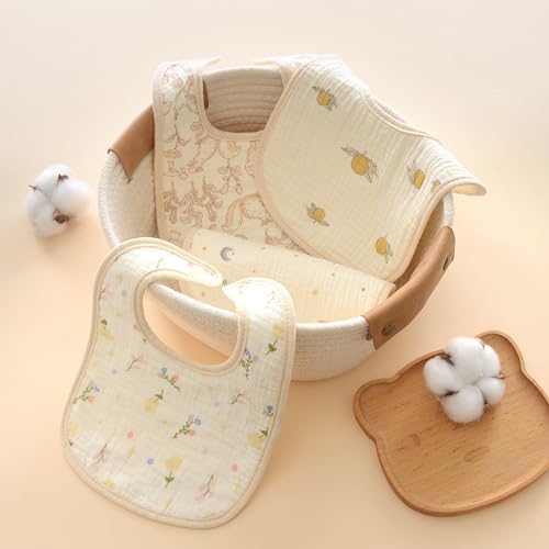 Mukin muslin drooling bibs gender neutral patterns