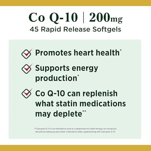 200 mg CoQ10 liquid softgels daily wellness