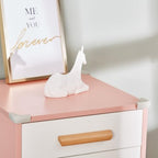 Close up of Angloria L-shaped silicone bumper for child safety