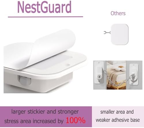 Two pack set of NestGuard adhesive safety locks for home use