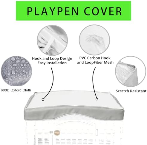 THINMUHAND non slip waterproof bottom pad spread out under a puppy fence