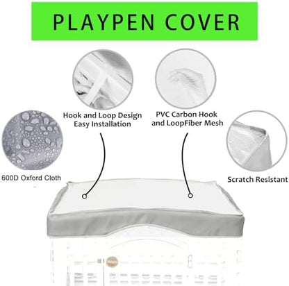 THINMUHAND non slip waterproof bottom pad spread out under a puppy fence