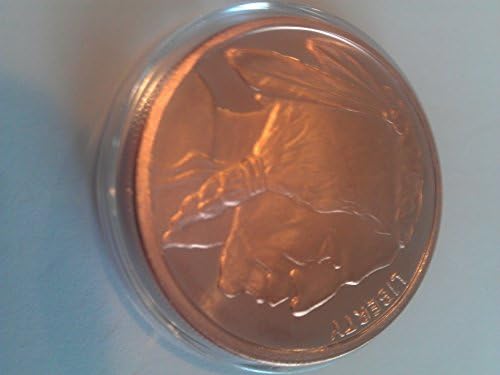 Three pack collection of one ounce pure copper bullion rounds by Heavenly Metals displayed inside protective round acrylic capsules.