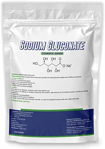 Pure sodium gluconate stabilizing powder for natural skincare formulation recipes.