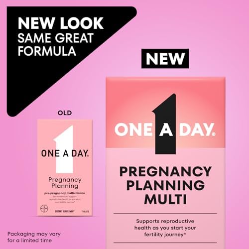 One A Day pre pregnancy vitamins supplemental facts label