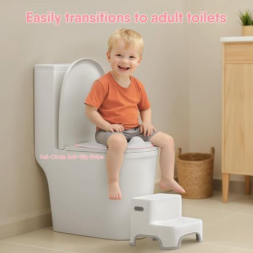 Rear view of CheerTry toddler toilet showing wipes storage compartment