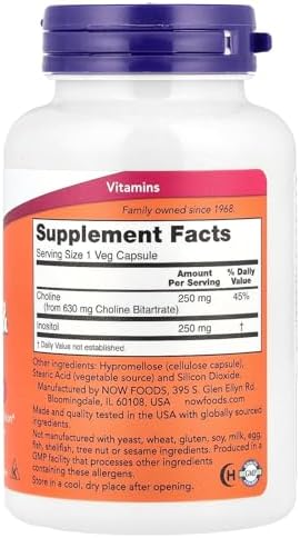 Now Foods Choline and Inositol (500g, 100 Capsules) - Image 3