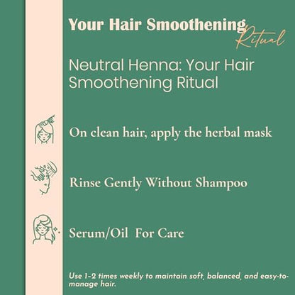 Unisex colorless henna powder for deep conditioning benefits illustration