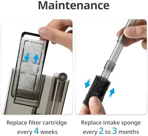 NICREW slim aquarium filter media pack for clear fish tanks side angle
