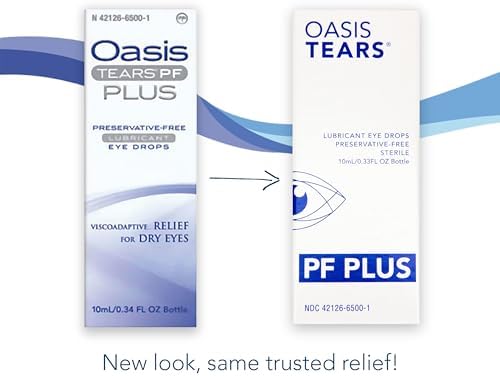 Authentic USA imported Oasis Tears eye drops for intensive hydration.