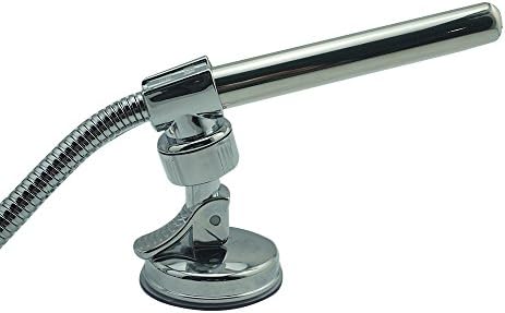 Flow regulator knob on the shower enema handle for pressure control.