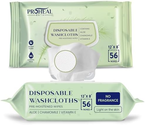 ProHeal premium imported USA adult washcloths packaging details