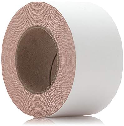 Flesh colored cotton moleskin tape roll showing 5 yard length.