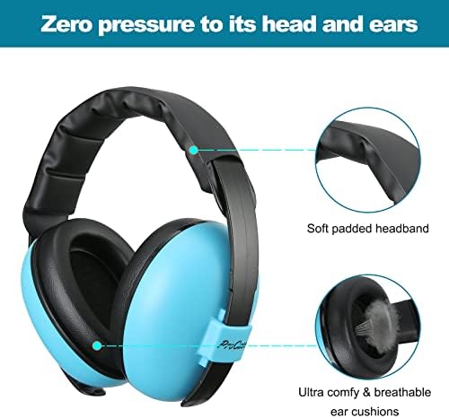 Comfortable padded interior of ProCase baby ear muffs