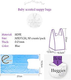 Dergik baby powder scent diaper disposal bags tie handles close up