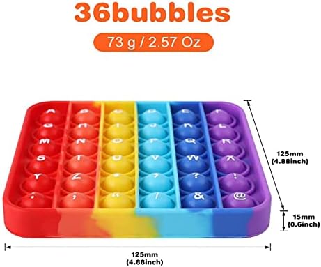 Washable BPA-free silicone educational pop popper toy for toddlers