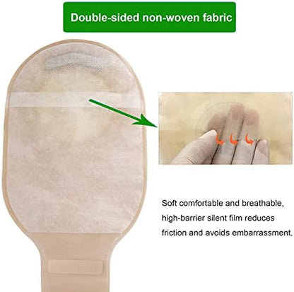 GEYIWSSXY one piece stoma care system presentation emphasizing the discreet skin friendly fabric material