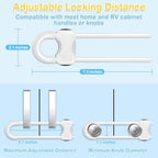 Side profile of adjustable baby proof cabinet safety latches