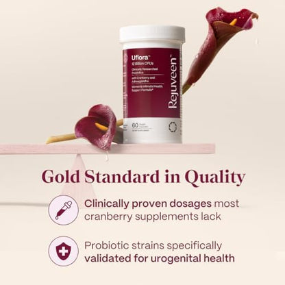 Rudra Retails authentic Rejuveen Uflora 60 capsules bottle display
