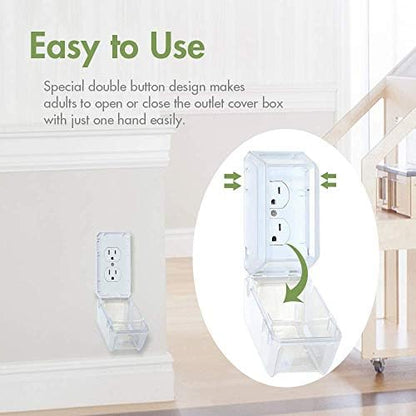 Detailed view of rounded edges on Eudemon baby safety outlet box