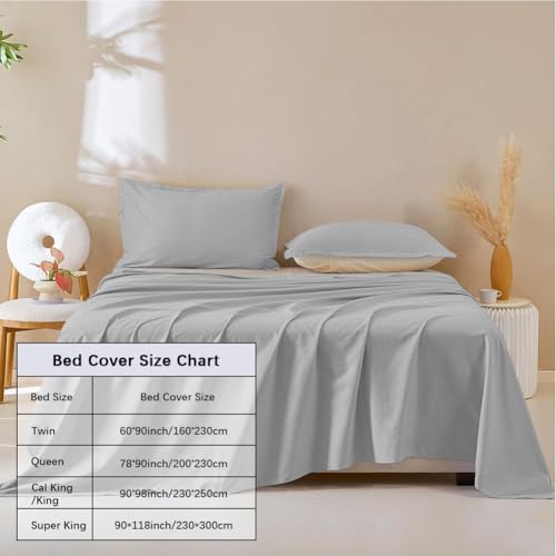 DUJUIKE grey waterproof mattress liner laid out on a queen bed.