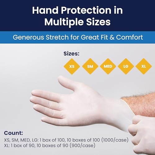 Adenna Gold Large size latex gloves pack of 100 count imported quality
