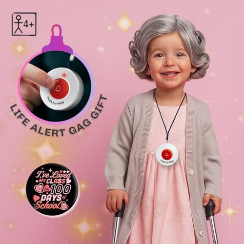 SYNLETT emergency call button prop featuring the adjustable black lanyard strap.