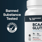 Transparent Labs BCAA Glutamine nutritional facts panel