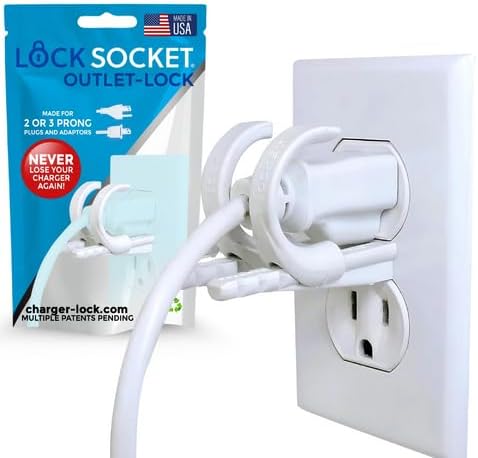 Lock Socket adjustable outlet lock white front view