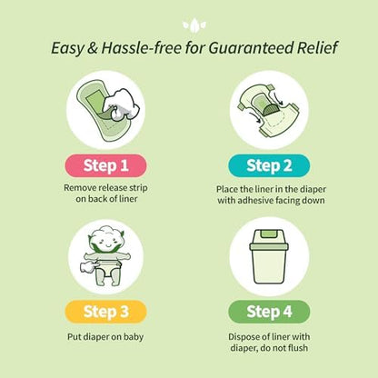 Organyc hypoallergenic diaper insert for sensitive skin