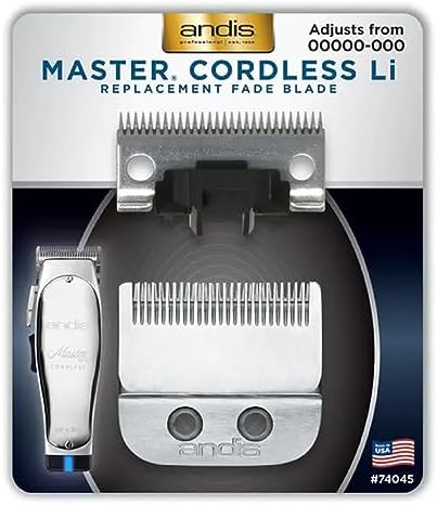 Silver carbon steel Andis replacement blade for Master Cordless Li clipper