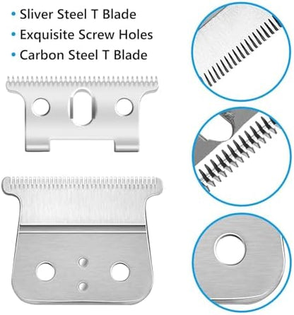 Barber-grade replacement blades for zero-gap detailing