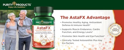 Purity Products AstaFX antioxidant formula bottle close up
