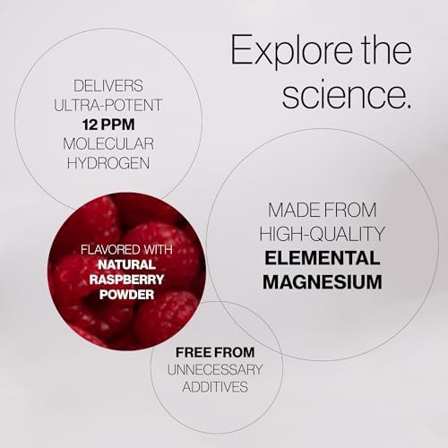 H2TAB raspberry flavor hydrogen effervescent tablet dissolving cleanly in a clear glass of water
