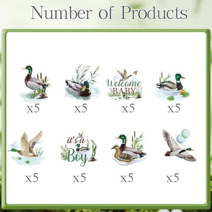 Rakuto 40 piece duck hunting theme dessert decorations