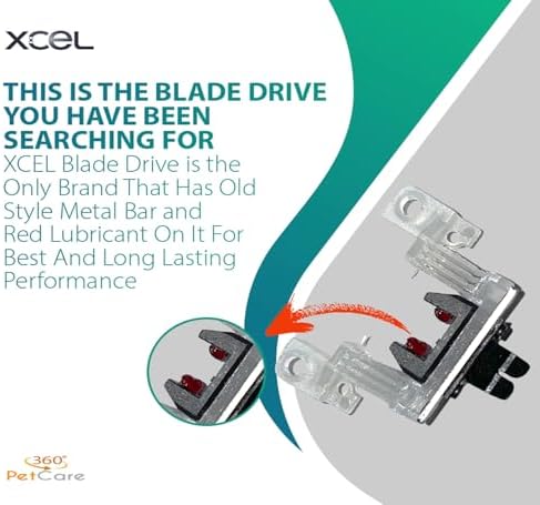 Close up of Xcel blade drive metal bar reinforcement