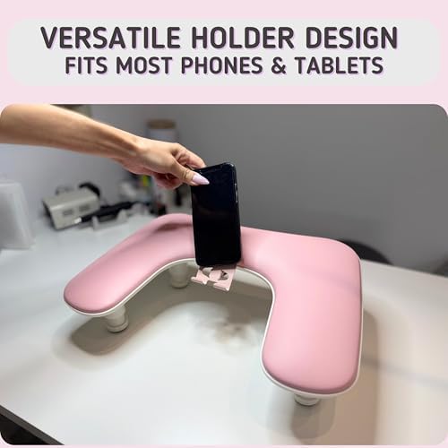 Rotating phone holder on Adonafy manicure hand pillow