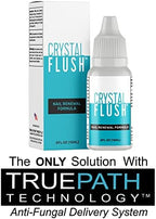 Crystal Flush liquid treatment bottle with dropper applicator