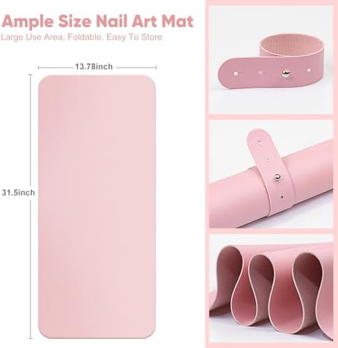 Bottom view of Subay nail mat showing velvet protective lining