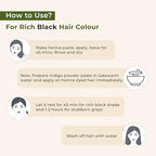 Natural brown and black hair color results achieved using Indus Valley plant based botanical dye combo