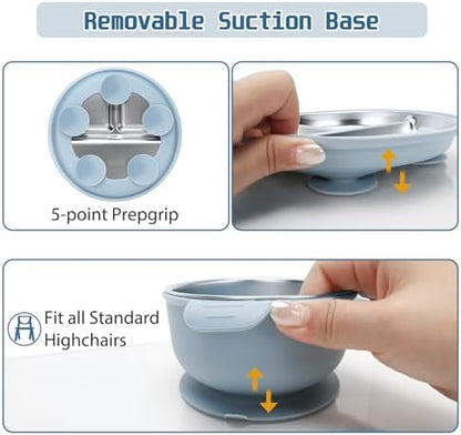 Six piece baby feeding set including cup and ergonomic cutlery