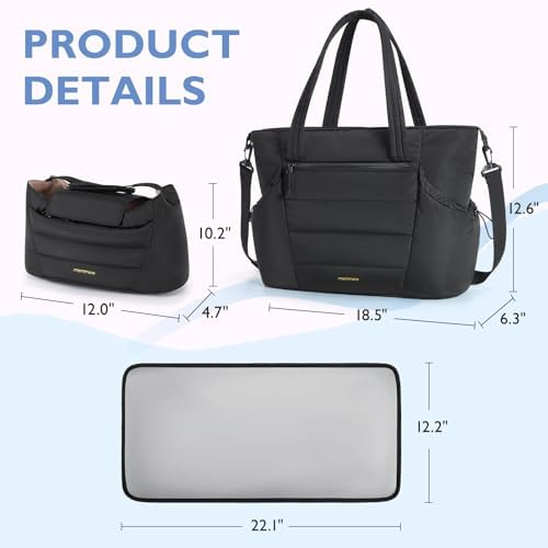 Mommore Diaper Bag paired with included changing pad