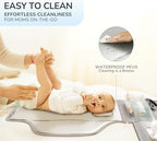 Alatino travel changing pad demonstrating smart built-in wipes pocket access