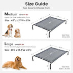 Love's cabin Elevated Cooling Dog Bed for Large Dogs, Portable Indoor & Outdoor Raised Pet Dog Cat Cot, Durable Summer Frame with Breathable Mesh, Grey, 48 inches - Image 7