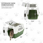 MoNiBloom small dog crate with heavy duty iron gate and security lock design
