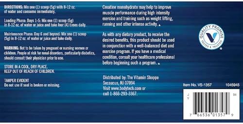 BodyTech unflavored creatine powder scoop and texture close up